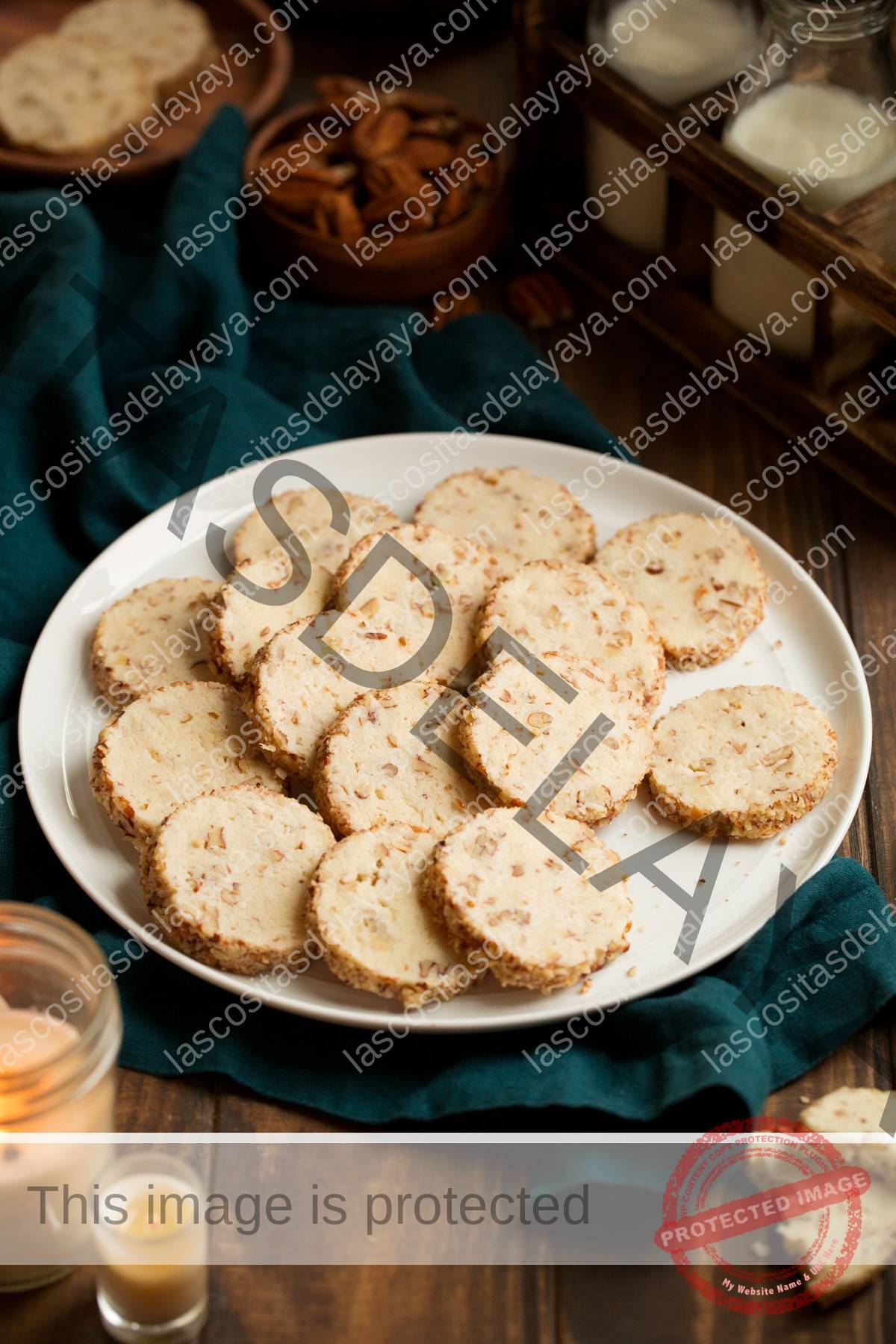 Galletas de nueces con queso crema