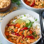 Pollo al curry tailandés método de cocción lenta o de cocción instantánea