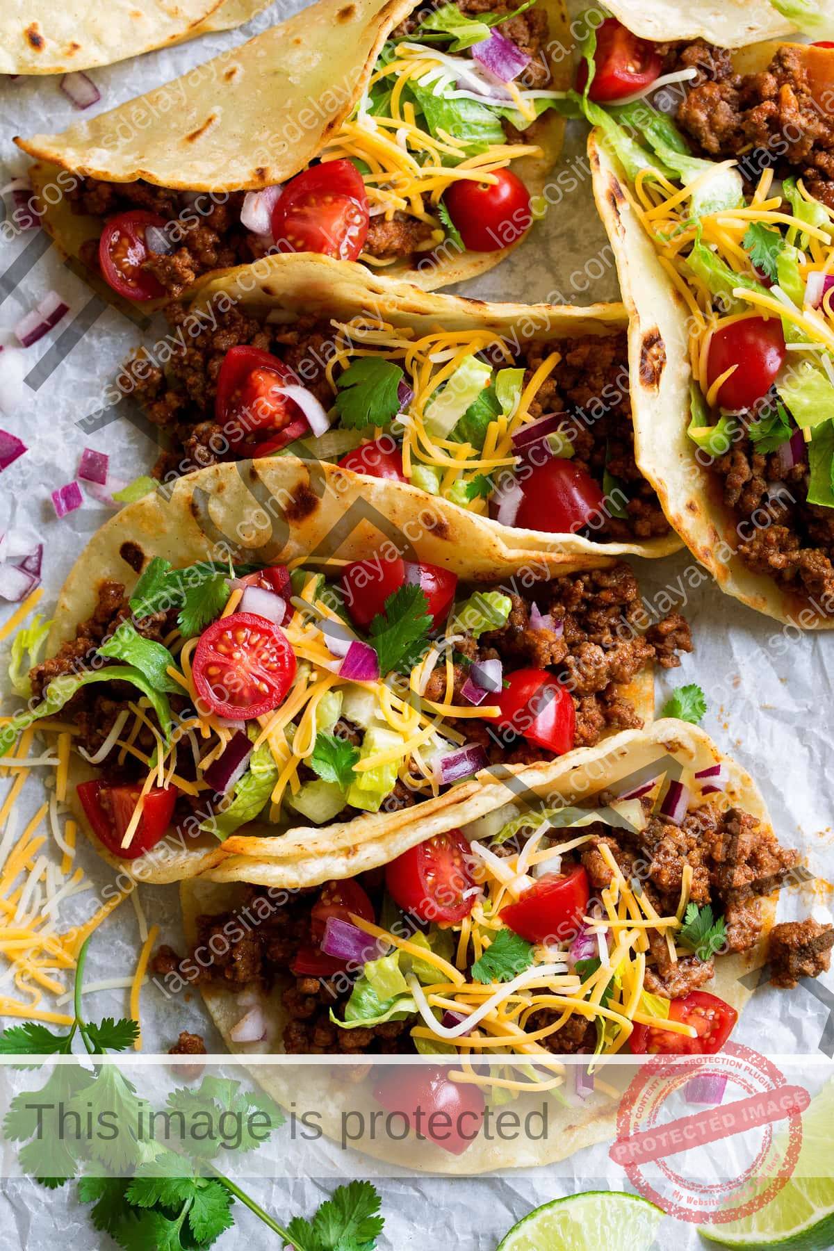 Tacos de carne molida (¡y 10 recetas de tacos más!) Lascositasdelayaya